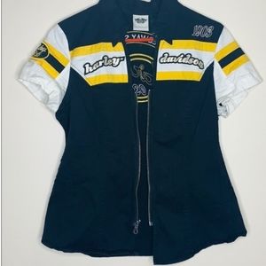 Harley Davidson zip front racing team shirt
